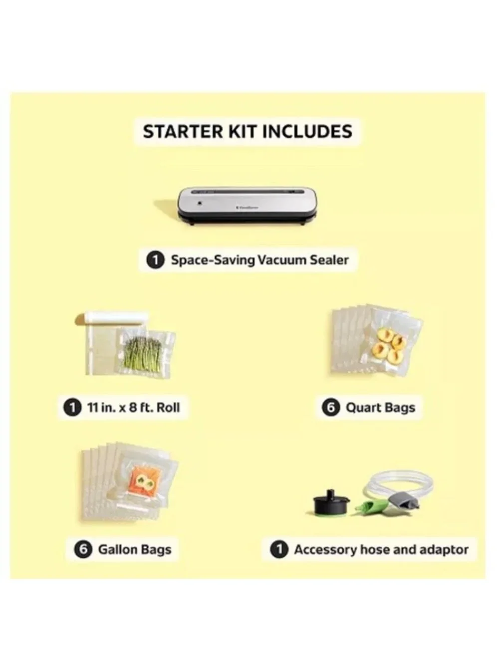 NEW FoodSaver Space Saving Vacuum Sealer with Bags VS1230 Unopened Box
